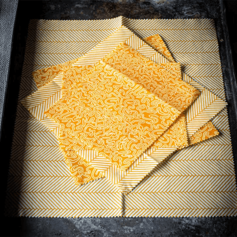 Reusable Beeswax Food Wraps, Orange
