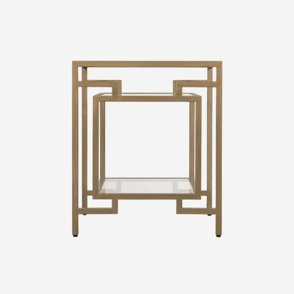 Architect Side table, W46.5 x H59.5 x D46.5cm, Gold