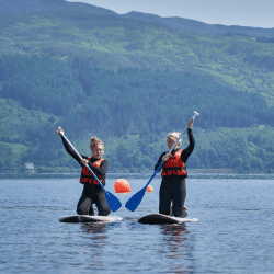 Image showing the Stand Up Paddleboarding for Two on Loch Lomond product.