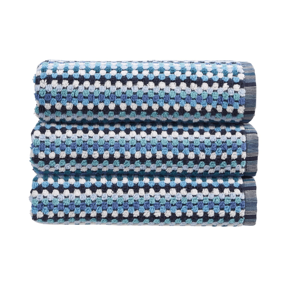 Carnaby Stripe Towel, Hand Towel, Blue