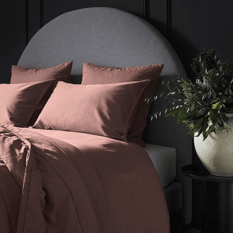Luxe Cotton Pair of Standard Pillowcases, Rust