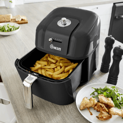 Image showing the Retro Air Fryer, 6L, Black product.