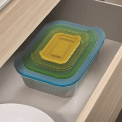 Image showing the Nest 4 piece glass storage set product.