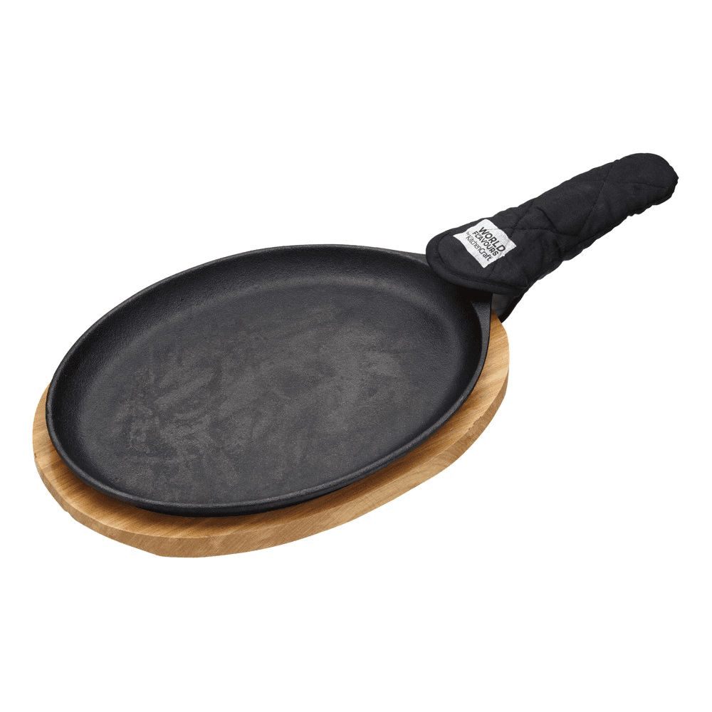 Mexican cast iron fajita sizzler