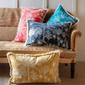 Image showing the Jungle Cushion, 40 x 60cm, Navy product.