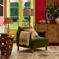 Image showing the Alora Velvet Armchair, Spruce product.