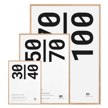 Image showing the Timber Poster Frame with Acrylic Glass, 70 x 100cm, Oak product.