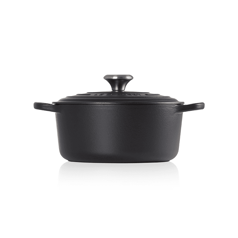 Signature Cast Iron Round casserole, 28cm - 6.7 litre, Satin Black