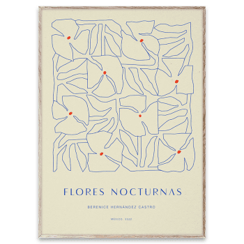 Image showing the Flores Nocturnas 01 Acoustic Panel, 57 x 80cm, Blue product.
