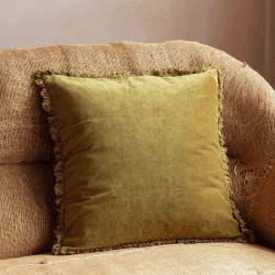 Image showing the Stonewash Cushion, 50 x 50cm, Olive product.