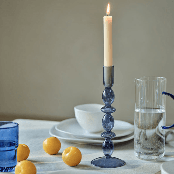 Image showing the Hestia Candle Holder, H26.5cm, Grey product.