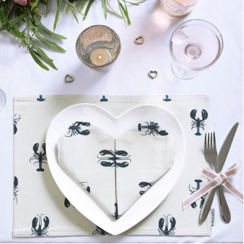 Image showing the Lobster Fabric placemat, 40 x 30cm product.