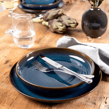 Image showing the Crafted Denim Salad Plate, D21cm, Blue product.
