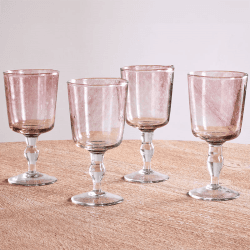 Image showing the Llanera Set of 4 Wine Glasses, 300ml, Plum product.