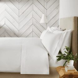 Image showing the Essentials Egyptian Cotton 200tc Deep Fitted Sheet, King, White, White product.