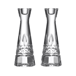 Image showing the Lismore Set of 2 Round Candlesticks, D7.5 x H20.5cm, Clear product.