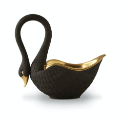 Image showing the Swan Medium bowl, L17 x H17cm, Black product.