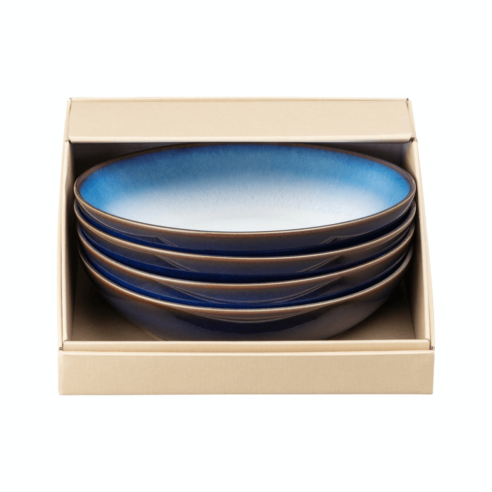 Blue Haze 4 Piece Pasta Bowl Set, 22cm