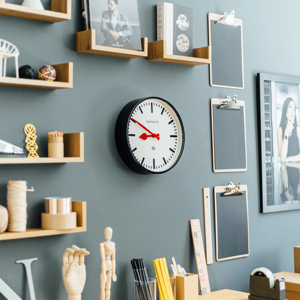 The Luggage Wall clock, Dia30cm, Black