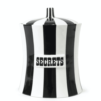 Image showing the Vice - Secrets Canister, W16.5 x H19.6cm, Black/White product.