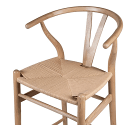 Image showing the Open Back Stool, Natural product.