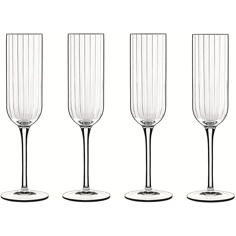 Bach Set of 4 Flute Glasses, 210ml, Clear