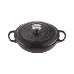 Image showing the Signature Cast Iron Shallow casserole, 30cm - 3.2 litre, Satin Black product.
