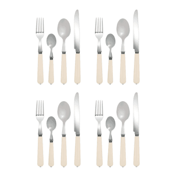 Image showing the Ivory 16 piece cutlery set product.