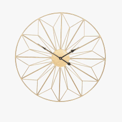 Image showing the Geo Clock, D77cm, Antique Gold product.