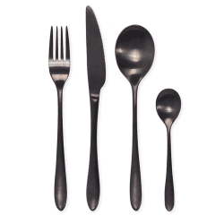Image showing the 16 Piece  Cutlery Set, Black product.