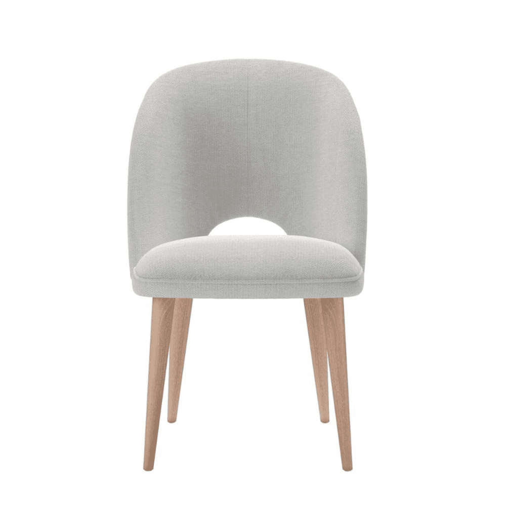 Darcy Dining Chair, Pumice House Basket Weave, English Oak Legs, Pumice