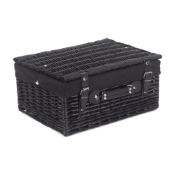 Image showing the 16" Black Hamper with Black Lining, Black product.