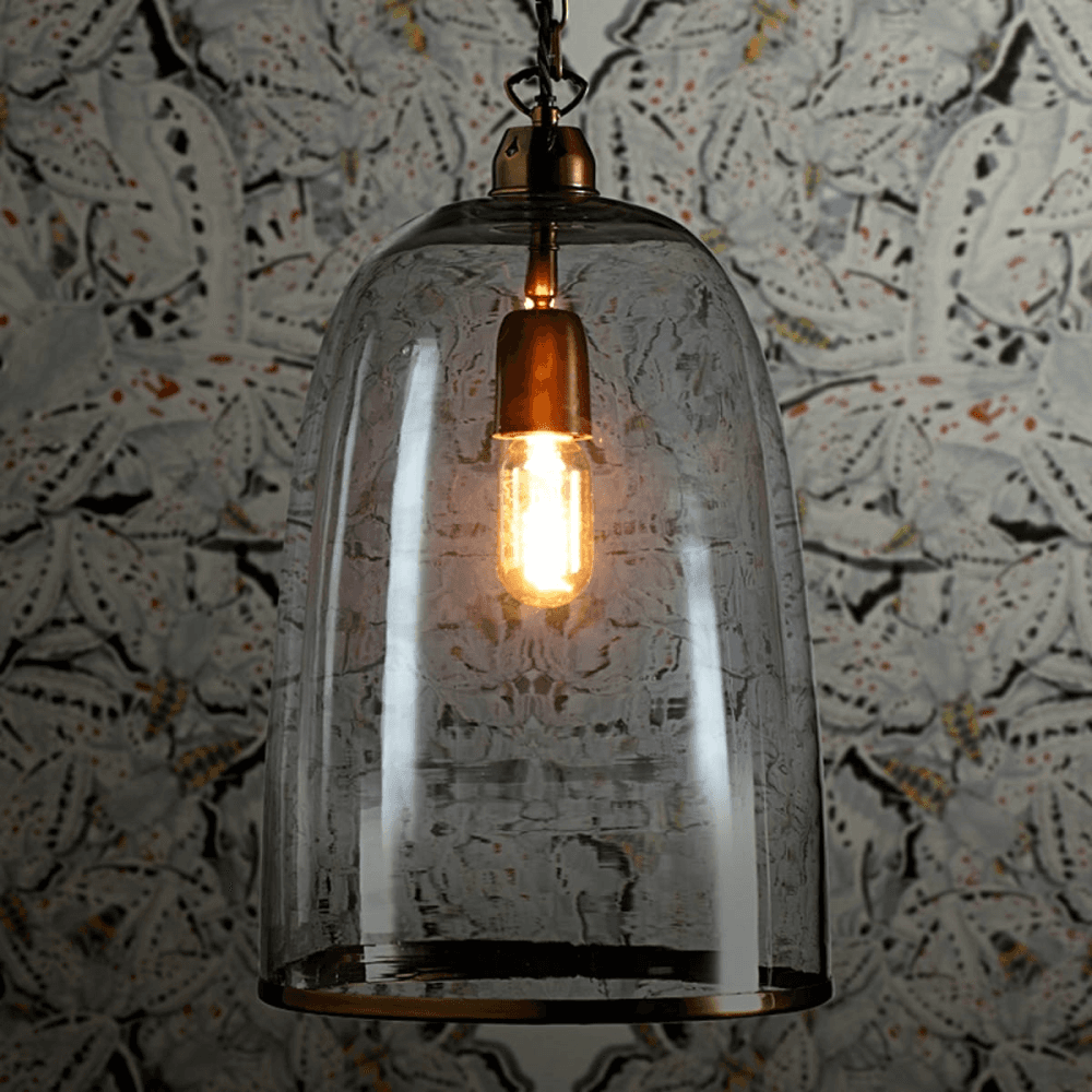 Percy Medium pendant light, D24 x H33cm, Brass Chain