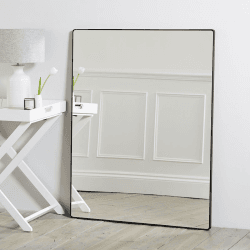 Image showing the Chiltern Rectangular mirror, 113 x 88cm, Black product.