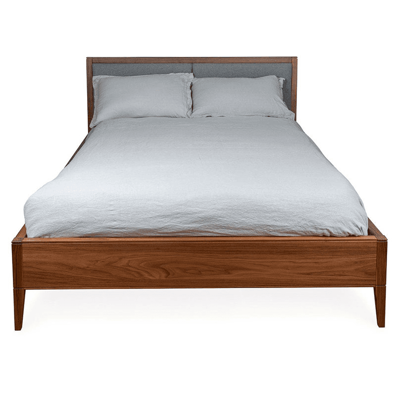 Lars King Size Bed, Grey and Walnut