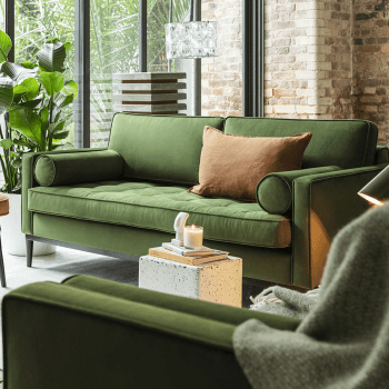 Image showing the Model 02 3 Seater Velvet Sofa, Vine product.