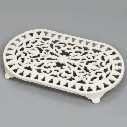 Image showing the Oval Trivet, Cast Iron, Champagne, Large product.