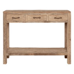 Image showing the Ibo 3 Drawer Console Table, Reclaimed Wood product.
