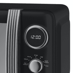 Image showing the Retro 800W Digital Microwave, Black product.