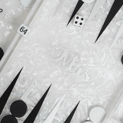 Image showing the Mr & Mrs Backgammon Board, L45 x W38cm, Black & White product.
