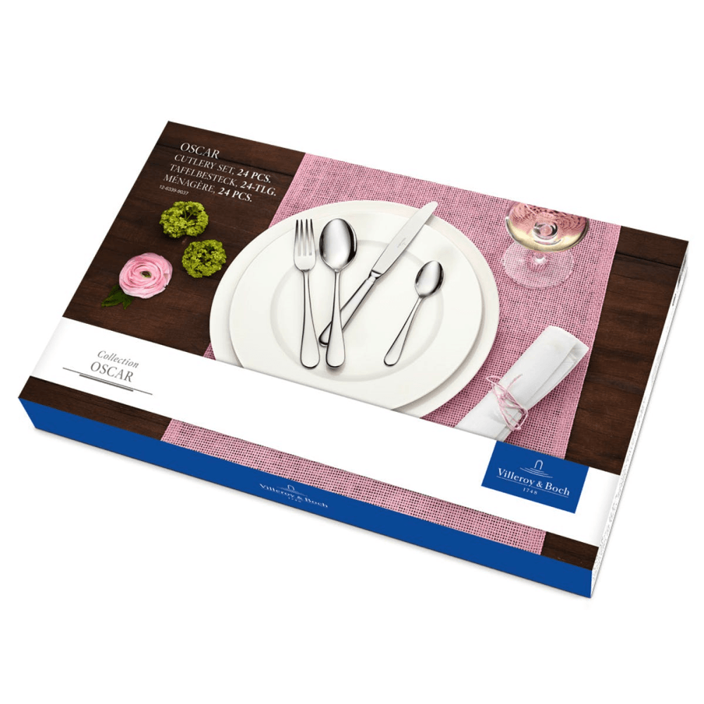 Oscar 68 piece cutlery canteen in picture box, 44 x 29 x 9cm, Stainless Steel