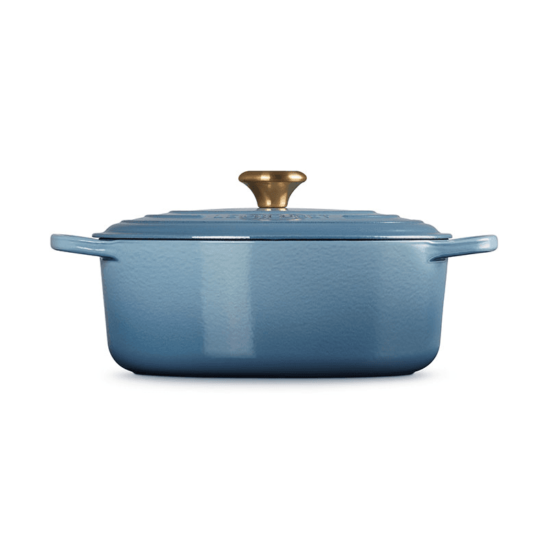 Signature Cast Iron Oval Casserole, 29cm, Chambray