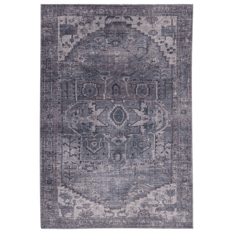 Kaya Traditional Classic Noor Rug, 120 x 170cm, Grey, Blue, Multi