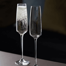 Image showing the Mrs & Mrs Elevate Set of Two Flutes, 170ml, Clear product.