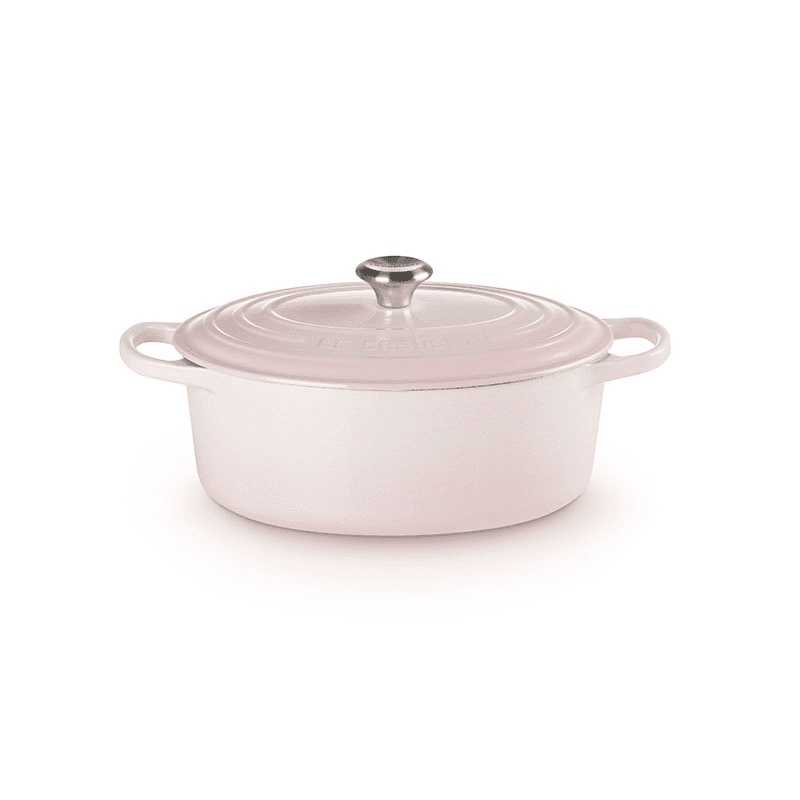 Signature Cast Iron Oval Casserole, 29cm, Shell Pink