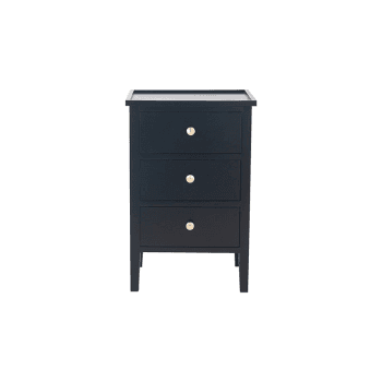 Image showing the Chelmsford Bedside Table, Satin Black product.