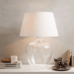 Image showing the St Ives Table lamp, H51 x W36cm, Clear Glass product.