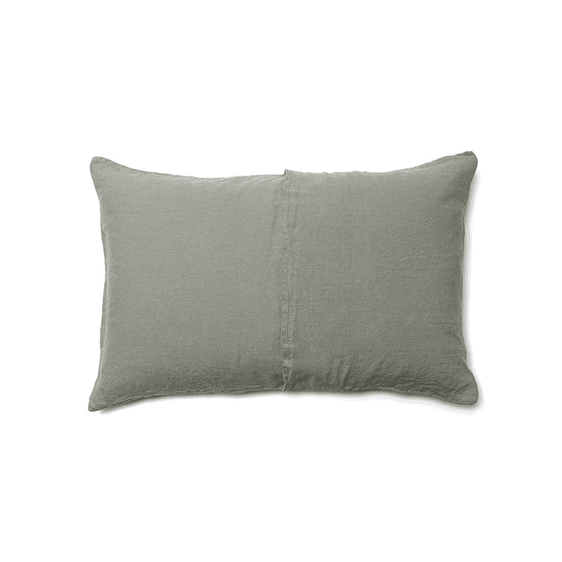 Linen Pair of Standard Pillowcases, Moss