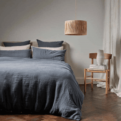 Image showing the Linen Pair of Standard Pillowcases, Ink product.