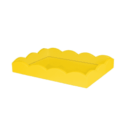 Image showing the Lacquered Scallop Tray 20 X 28cm, Yellow product.